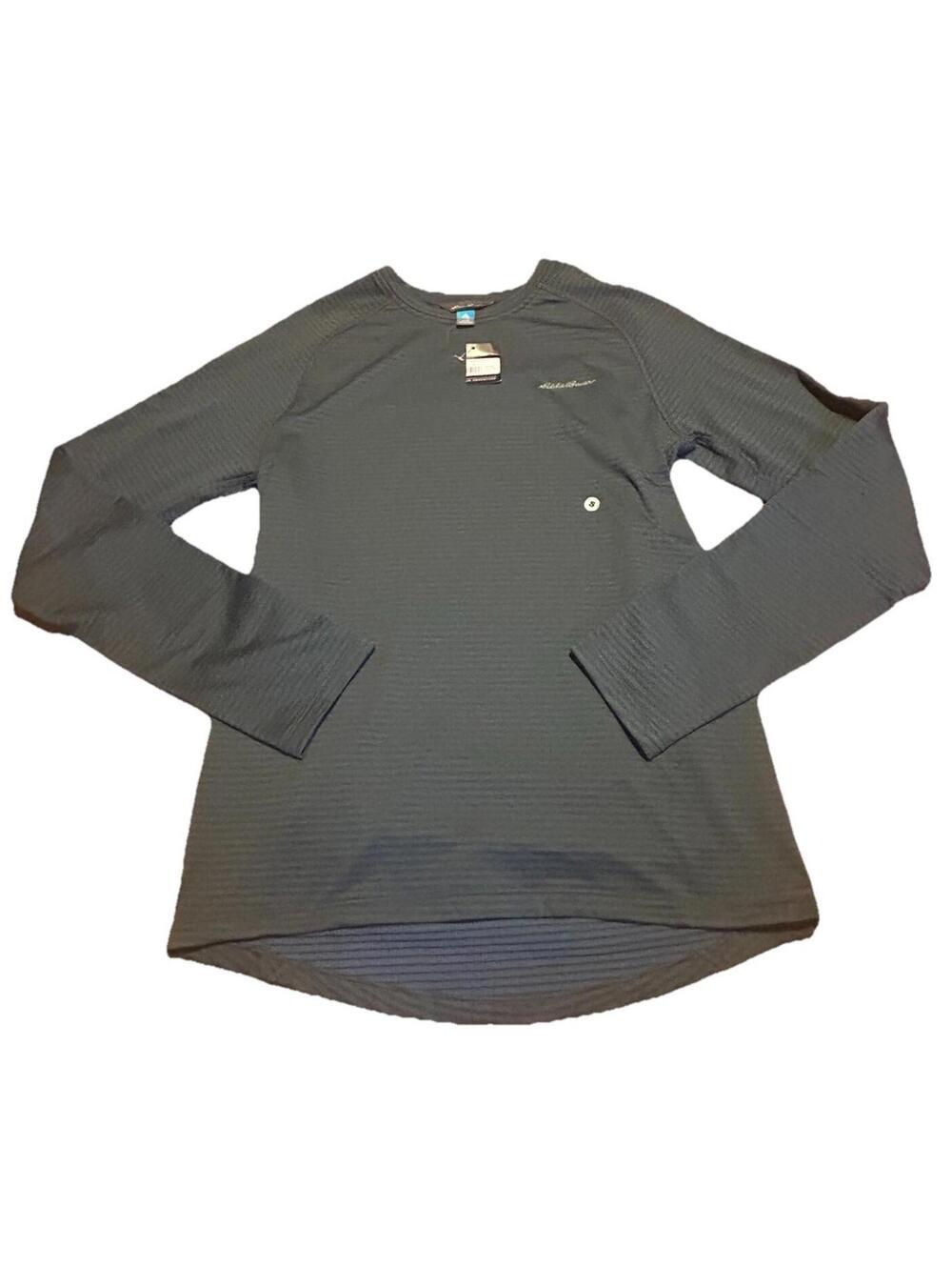 Eddie Bauer Women’s Small Long Sleeve Performance Shirt Gray Athletic Stretch
